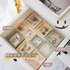 Colección de Caja de Regalo para Collar de Anillo y Pendientes Estilo Lujo Ligero Caja de Regalo Gris Franela Caja con Sentido de Alta Gama Empaque Exquisito de Moda