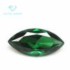 Direto da fábrica 5A olho de cavalo zircônio verde pedra nua artificial fundo pontiagudo em forma de folha avó verde branco pedra zircônia CZ Diamante