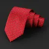 Gravata Masculina Bordado Jacquard Gravata Vermelha Gravata Masculina de Alta Qualidade Amarrada à Mão Traje Formal Fabricante Personalizado Estoque Pronto Atacado