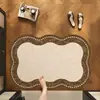 Alfombrilla de baño de tierra de diatomeas estilo vintage, alfombrilla absorbente para piso de baño de uso doméstico, alfombrilla antideslizante de secado rápido para entrada de baño estilo francés