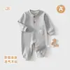Macacão de Bebê Macacão de Manga Longa para Recém-Nascido Classe A Roupas de Primavera e Outono Macacão de Tricô de Outono para Crianças