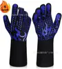 Guantes Retardantes de Llama, Resistentes al Fuego, Resistentes a Altas Temperaturas hasta 800 Grados, Para Barbacoa BBQ, Horno de Microondas, Horneado, Guantes de Silicona Aislantes del Calor Anti-Escaldaduras