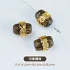 Pulsera de Madera de Agar Natural con Bolsa de Cuentas Barriles de Oro de 24K Hecha a Mano DIY Pulsera Wenwan Cuentas Espaciadoras para Pulsera Colgante Al por Mayor