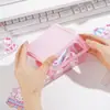 Caja de Almacenamiento Apilable Transparente de Plástico Hello Kitty Auténtica Caja Pequeña de Almacenamiento Papelería de Escritorio Venta al por Mayor