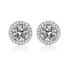 Brincos de prata de lei S925 com zircônia e moissanita de seis garras brincos de diamante simulado feminino Brincos de amor online quentes