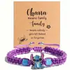 Pulseras Tejidas a Mano para Mujeres y Niños Lilo y Stitch - Dibujos Animados Anime Más Vendidos en Amazon Transfronterizo