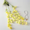 Simulación campana campana campana orquídea flor de campana pesca ceremonia de boda decoración de salón de bodas flor de techo pared de flores arreglo estilo Monet flor artificial