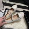 Sapatos de Salto Alto Mary Jane Estilo Retrô Francês para Mulheres 2025 Nova Coleção Primavera Tiras com Fivela de Uma Linha Sapatos Versáteis Elegantes de Salto Grosso