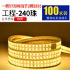 Tira de luces LED de neón de carreras de colores de 100 metros para exteriores, tira de luz de techo de tres colores de 220 V