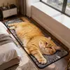 Tapete de Mesa de Cabeceira para Quarto Dropshipping Temu Tapete de Carpete Simulação de Gato Caxemira Sintética Macio Amigo da Pele Tira Longa Tapete de Piso Antiderrapante