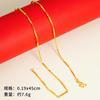 Collar de Oro Arena Vietnamita para Mujer Verano Colgante Duradero Cadena Clavícula Latón de Alta Gama Joyería Artificial Genuino