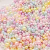 3-8mm ABS Furo Reto Pérolas de Imitação Redondas Contas Artesanais DIY Pulseira Colar Materiais para Miçangas Acessórios de Vestuário