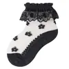25 calcetines finos de seda helada para niñas en verano, antienganches, calcetines de encaje para niños, calcetines lindos de princesa, calcetines de cristal, de malla, transparentes