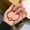 Nuevo Pulsera de Cuerda de Gato de la Fortuna de Cerámica ~ Estilo Chino Artístico Retro Fresca Pulsera de Cuerda para la Mano Ajustable