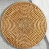 Esterilla aislante térmico de ratán para mesa de comedor en casa, esterilla anti quemaduras para tazas de té, teteras, cazuelas, platos y cuencos, mantel especial