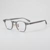 Gafas de Estilo Ptolemy48 Moda Nacional para Hombres y Mujeres sin Artefacto de Maquillaje Montura de Gafas Cuadrada Verde Oliva E-082