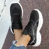Zapatos deportivos casuales de malla transpirable para todas las estaciones, suela gruesa, cordones, talla grande, para estudiantes, zapatos bajos cómodos de un solo color