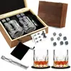 Amazon Venta Caliente Piedra de Hielo para Whisky Juego de Copas de Vino Vidrio Vidrio Vaso de Cerveza Vaso para Licores Hogar Caja de Madera Juego