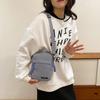 Bolsa de mensageiro 2024 nova bolsa de celular simples casual pequena bolsa de ombro casual estudante Neutro Pequena mochila bolsa de ombro para mulheres