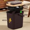 Cubo de Té Separación Seco y Húmedo Cubo de Basura Gran Capacidad Cubo para Residuos de Té Cubo de Drenaje de Plástico Transparente Cubo para Té Kung Fu Debajo de la Mesa
