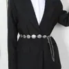 Cadena de Cintura Metálica Europea y Americana de Empalme Transfronterizo para Mujer, Diseño Retro, Accesorios Personalizados, Tendencia de Cinturón con Borla de Mariposa y Corazón de Nicho
