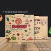 Caja de cartón corrugado Kraft para pizza de diseño elegante al por mayor con su propio LOGOTIPO de 9 pulgadas