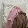 Camiseta de manga larga con ribete de encaje para niñas, ropa infantil para niñas, colección otoño/invierno 2026, top suave, cómodo y cálido para bebés y niños pequeños