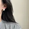 Prata Escovada Bola Incensário Mosquito Clipe de Orelha Nicho Acessórios de Orelha de Alta Qualidade Brincos Simples para o Dia a Dia Versáteis para Mulheres
