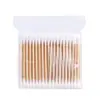 100 Bastoncillos de Algodón Doble Cabeza para el Hogar Bastoncillo de Algodón Bastoncillo de Algodón Desechable para Limpiar Oídos Bolas de Algodón para Limpieza de Maquillaje Bastoncillo de Algodón