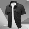Camisa de Manga Larga para Hombre de Trabajo de Otoño Primavera de Venta Caliente Ropa de Trabajo de Algodón Casual Holgada Camisa Versátil para Exteriores Camisa Lavada para Hombre