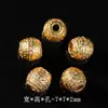 Cor Forte e Duradoura Dourado Areia Incrustado Micro-Nó Nó Chinês Urso Contas de Noz Redondas Acessórios Joias Materiais para Miçangas Artesanais Atacado