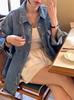 Corea del Sur Dongdaemun Verano Vintage Reductor de Edad Puntada Encaje Encaje Cintura Alta Combinación Perfecta Rayas Pantalones Anchos para Mujer