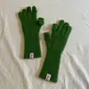 Diseño Estilo Coreano con Guantes de Punto de Lana de Color Sólido para Mujer Otoño e Invierno Cálidos a Prueba de Frío Lindo Dedos Pulgar Flip Hand