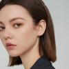 Pendientes de botón de plata de ley 999 Ruye para mujer, mini pendientes ins que levantan las orejas, elegantes, sin dormir, estilo frío, pequeños
