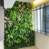 Pared Verde de Plantas Tridimensional, Paisajismo con Flores Artificiales, Pared de Fondo Artificial, Combinación de Paisaje, Decoración de Interiores, Pared de Plantas Simulada