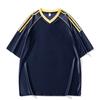 Camiseta de Manga Corta para Hombre 2025 Verano Nueva para Correr Cuello Redondo en V Top de Seda de Hielo Ropa de Fitness Bádminton Ropa Deportiva para Hombres