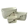 Cesta de Armazenamento para Sala de Estar de Rattan Sintético Cesta de Armazenamento DIY para Lanches e Brinquedos Ferramenta Mágica Organizadora para Roupas, Brinquedos e Lanches Domésticos