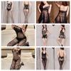 Série de Roupas de Rede Night Ting Xiang Lingerie Sexy Virilha Aberta Tentação Paixão Perspectiva Tamanho Grande Gratuito Conjunto de Meia de Rede Peça Única