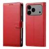 Adequado para iPhone 18 PRO, capa flip para celular com padrão de lichia, capa de celular anti-queda com fecho magnético para iPhone 14