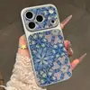 Mandala Azul Aplicável para Capa de Celular Apple 18promax 17pro/16 Huawei Xiaomi 15 vivo Janela Grande