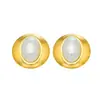 Brincos de Concha e Pérola Estilo Retrô Francês, Aço Inoxidável Banhado a Ouro 18K, Brincos Exagerados e Elegantes, Estilo Europeu e Americano, Brincos Versáteis para Mulheres