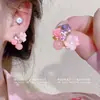 Aretes de Flores Dopamina Estilo Vacacional para Mujer Verano Dulce Elegante Combinan con Todo Aretes con Pin de Plata 925 de Sensación de Alta Gama