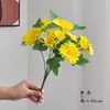 Flores Artificiais Estilo Europeu, Gérbera, Crisântemo, Margarida, Gipsofila em Buquê, 13 Flores, Toque Realista, Atacado de Alta Qualidade