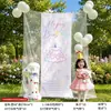 Bebé Niña Niños Feliz 1er Cumpleaños Decoración Tema Atmósfera Sentido de Ceremonia Arreglo de Escena Globos con Números