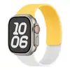 Adecuado para Correas de Apple Watch para las Generaciones 1ª-12ª/Ultra, con Patrón de Lichi y Correa Magnética Suave de Silicona Color-Bloque