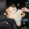 Caja de Pañuelos para Coche de Gato de Dibujos Animados Creativa Muñeca Colgante para Coche Bolsita Colgante de Pañuelos para Celebridad de Internet