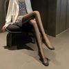 Meias de Seda Pretas Femininas Sexy Emagrecedoras Listras Verticais Laterais Costura Preta Meia-Calça Primavera Outono e Inverno Meias Finas da Moda