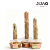 Tornillos autorroscantes del fabricante en stock con cabeza hexagonal exterior, adecuados para techos de acero de color, con rosca de cola de milano