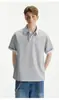 Camiseta Polo Patchwork Listrada para Homens e Mulheres, Estilo College Marca Tendência Versátil Manga Curta Casal Casual Secagem Rápida Meia Manga