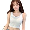 7087 # Moda de Verano Estampado de Letras Hombros Anchos Espalda Descubierta Camisola con Almohadilla Fija Integrada Pecho Fijo Ropa Interior Adelgazante